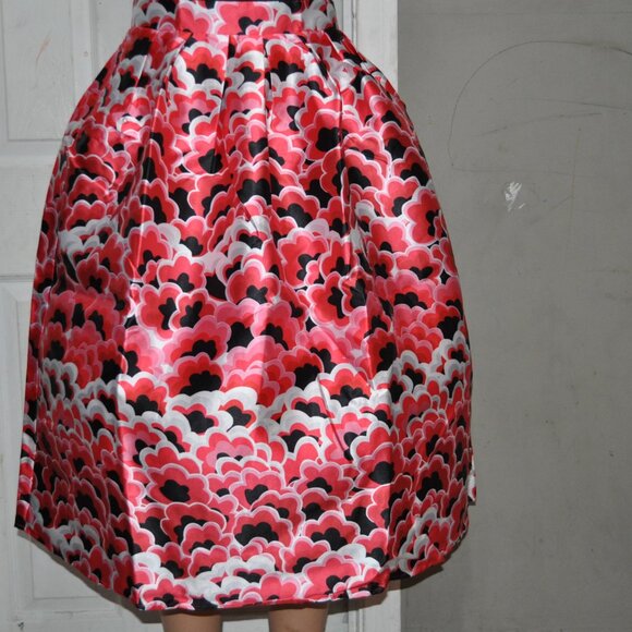 Skirt Fashion Pleated A-Line Female Print All-Match swing skirt Large - Picture 2 of 5